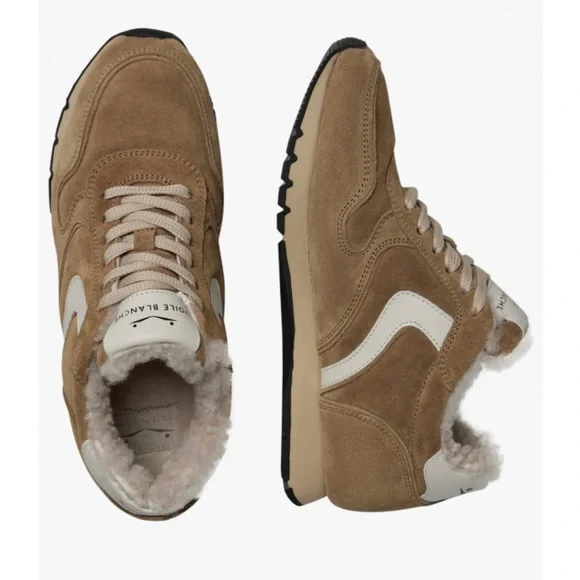 NWT VOILE BLANCHE JULIA Brown Pump Fur Suede Sneakers